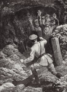 Il tenente Morland cattura diciotto tedeschi in una miniera a Givenchy, Francia, maggio 1915 da H. Ripperger